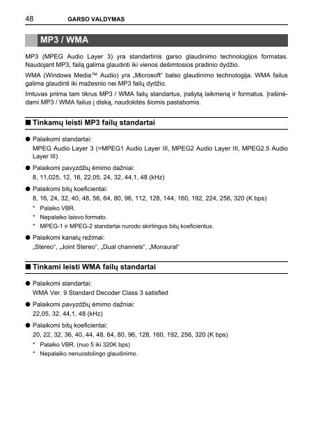 Toyota TNS410 - PZ420-E0333-LT - TNS410 - mode d'emploi