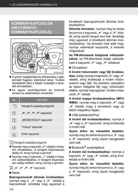 Toyota Toyota Touch &amp;amp; Go - PZ490-00331-*0 - Toyota Touch &amp; Go - Touch &amp; Go Plus - Hungarian - mode d'emploi