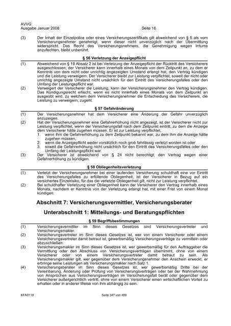 R+V/VTV Bedingungsheft Agrar Gesamt-Inhaltsverzeichnis