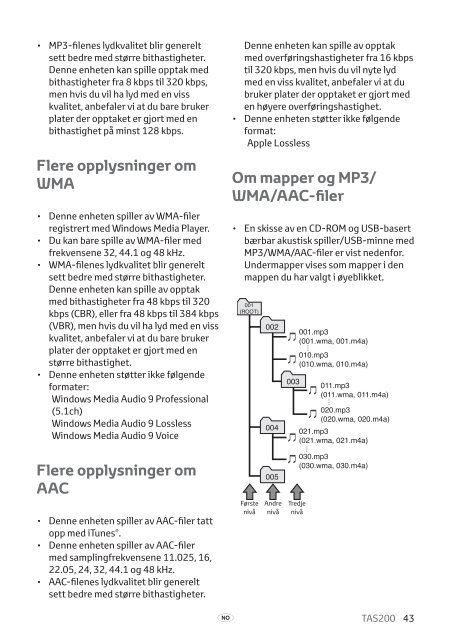 Toyota TAS200 - PZ420-00212-NO - TAS200 (Norwegian) - mode d'emploi