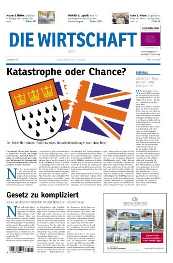 Die Wirtschaft Köln - Ausgabe 03 / 2016