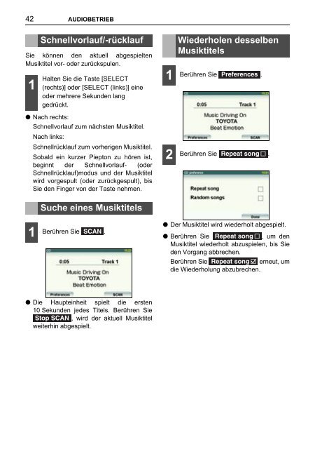 Toyota TNS410 - PZ420-E0333-DE - TNS410 - mode d'emploi