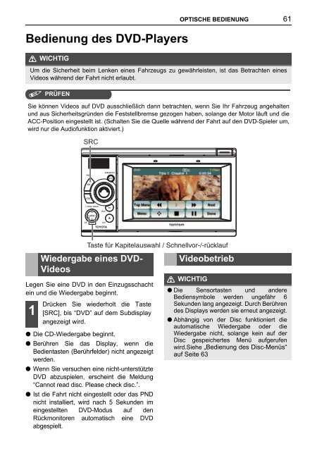 Toyota TNS410 - PZ420-E0333-DE - TNS410 - mode d'emploi