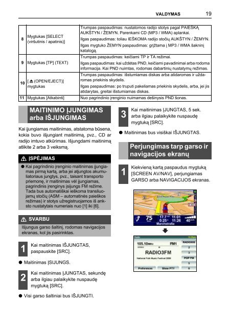 Toyota TNS410 - PZ420-E0333-LT - TNS410 - mode d'emploi