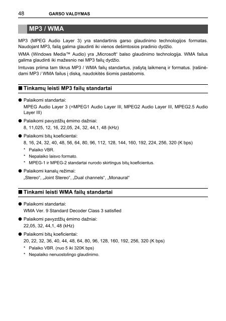 Toyota TNS410 - PZ420-E0333-LT - TNS410 - mode d'emploi