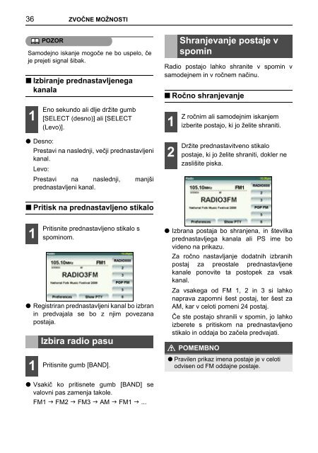 Toyota TNS410 - PZ420-E0333-SL - TNS410 - mode d'emploi