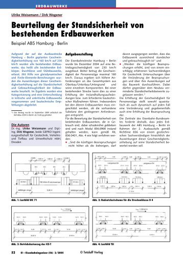 Beurteilung der Standsicherheit von bestehenden ... - Gepro Dresden
