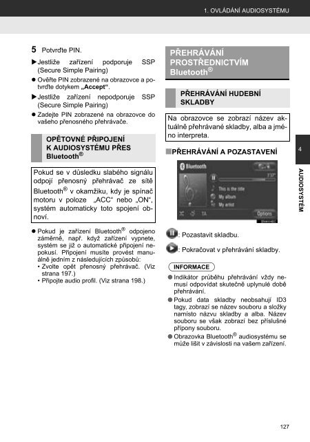 Toyota Toyota Touch &amp;amp; Go - PZ490-00331-*0 - Toyota Touch &amp; Go - Toyota Touch &amp; Go Plus - Czech - mode d'emploi