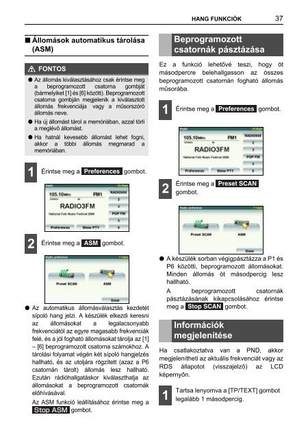 Toyota TNS410 - PZ420-E0333-HU - TNS410 - mode d'emploi