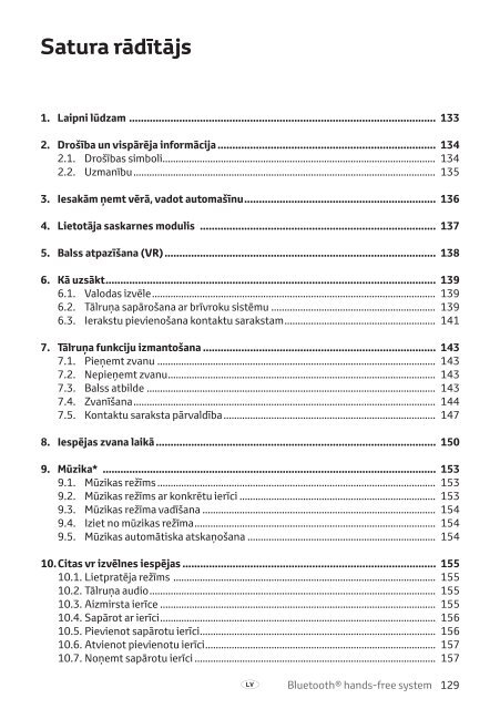 Toyota Bluetooth hands - PZ420-I0290-BE - Bluetooth hands-free system (English Russian Lithuanian Latvian Estonian) - mode d'emploi