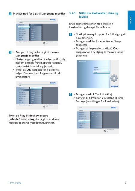 Philips PhotoFrame - User manual - NOR