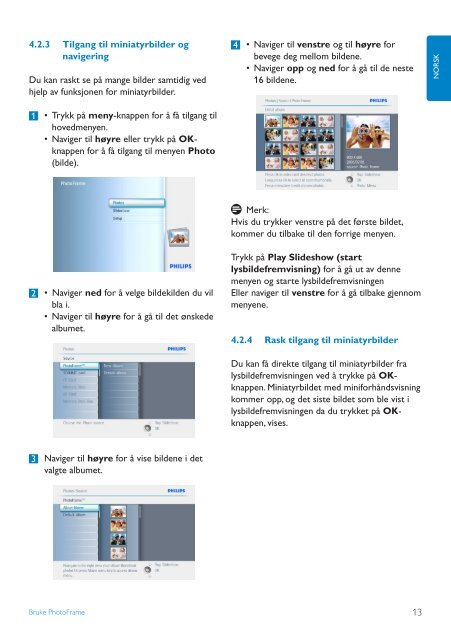 Philips PhotoFrame - User manual - NOR