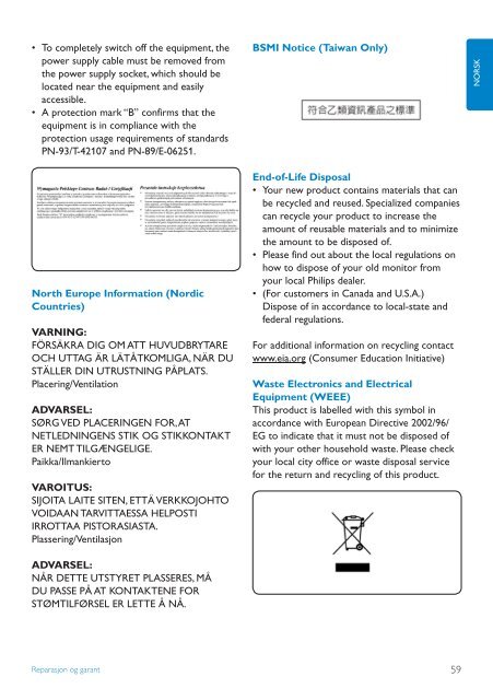 Philips PhotoFrame - User manual - NOR