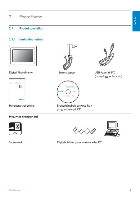 Philips PhotoFrame - User manual - NOR