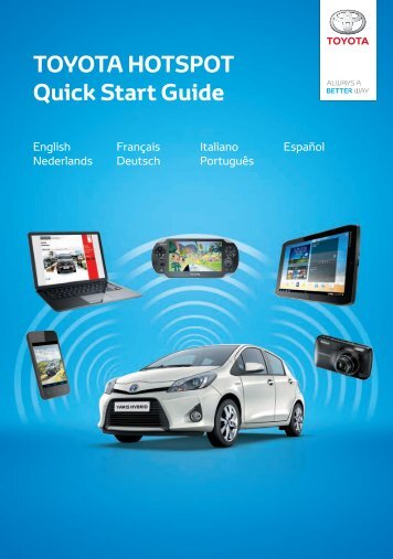 Toyota Toyota Hotspot - PZ49X-X0270-WE - Toyota Hotspot - mode d'emploi