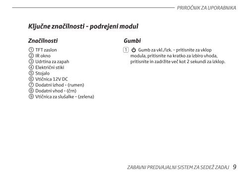 Toyota Rear Entertainment System - PZ462-00207-00 - Rear Entertainment System - Slovenian - mode d'emploi