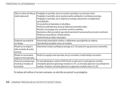 Toyota Rear Entertainment System - PZ462-00207-00 - Rear Entertainment System - Slovenian - mode d'emploi