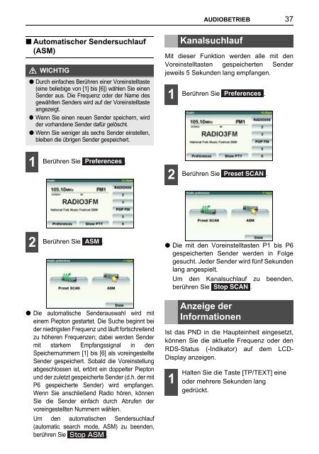 Toyota TNS410 - PZ420-E0333-DE - TNS410 - mode d'emploi