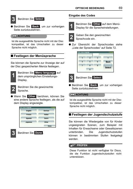 Toyota TNS410 - PZ420-E0333-DE - TNS410 - mode d'emploi