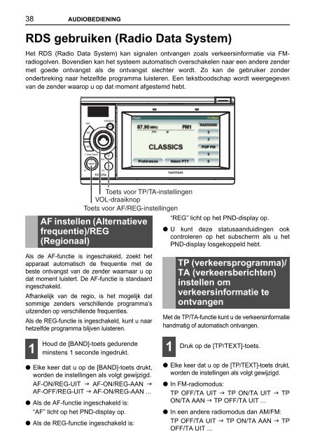 Toyota TNS410 - PZ420-E0333-NL - TNS410 - mode d'emploi