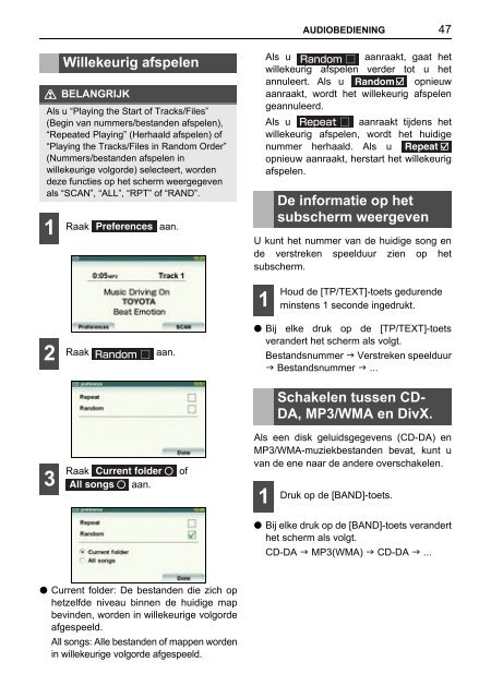 Toyota TNS410 - PZ420-E0333-NL - TNS410 - mode d'emploi