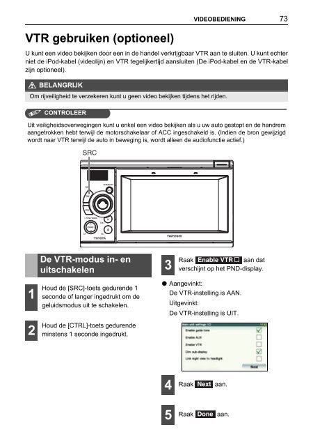 Toyota TNS410 - PZ420-E0333-NL - TNS410 - mode d'emploi