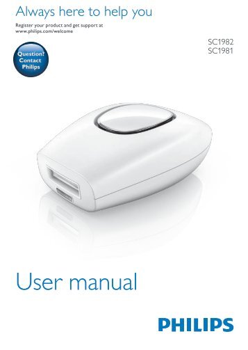 Philips Lumea Comfort IPL hair removal system - User manual - SLV