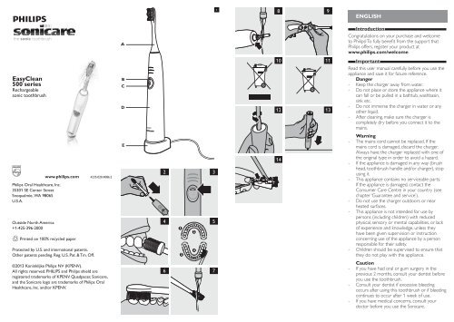 PHILIPS SONICARE TOOTHBRUSH USER GUIDE visual data 8