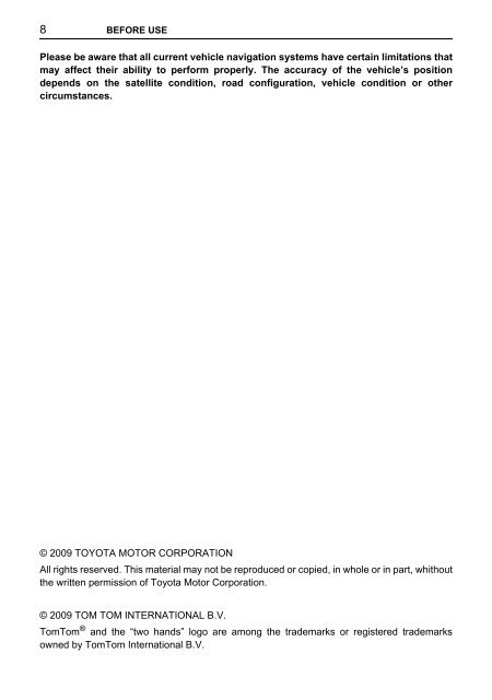 Toyota TNS410 - PZ420-E0333-EN - TNS410 - mode d'emploi