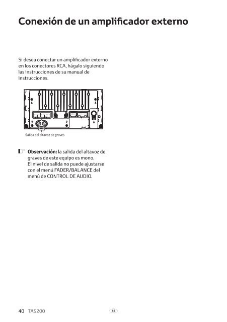 Toyota TAS200 - PZ420-00212-ES - TAS200 (Spanish) - mode d'emploi