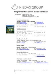 Integriertes Management System-Handbuch - Niedax