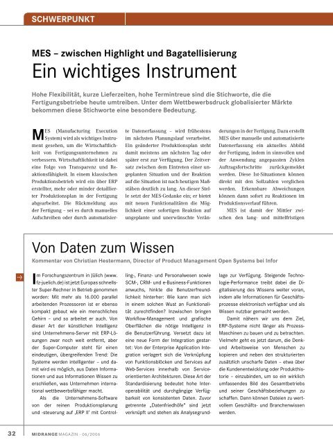 schwerpunkt - Midrange Magazin