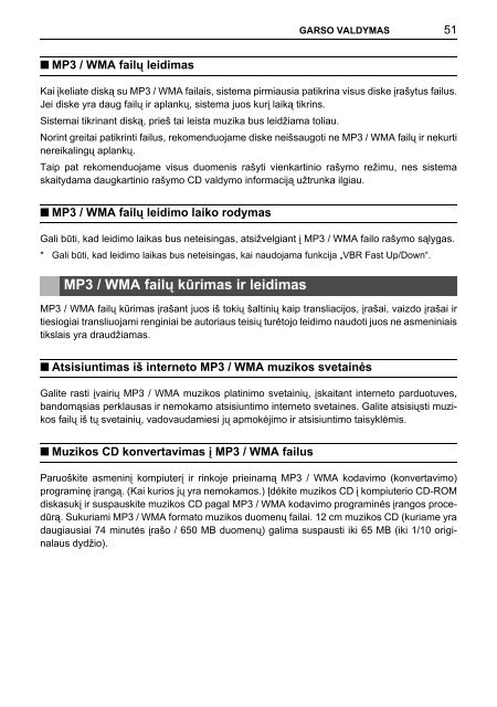 Toyota TNS410 - PZ420-E0333-LT - TNS410 - mode d'emploi