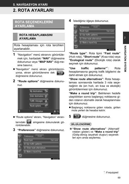 Toyota Toyota Touch &amp;amp; Go - PZ490-00331-*0 - Toyota Touch &amp; Go - Toyota Touch &amp; Go Plus - Turkish - mode d'emploi