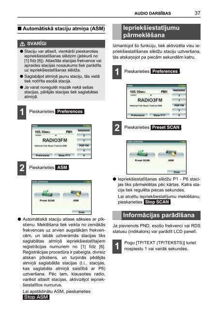 Toyota TNS410 - PZ420-E0333-LV - TNS410 - mode d'emploi