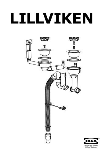 Ikea DOMSJÃ Ã©vier intÃ©grÃ©, 1 bac - S89157511 - Plan(s) de montage