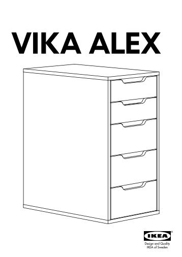 Ikea ALEX caisson Ã  tiroirs - 50255287 - Plan(s) de montage