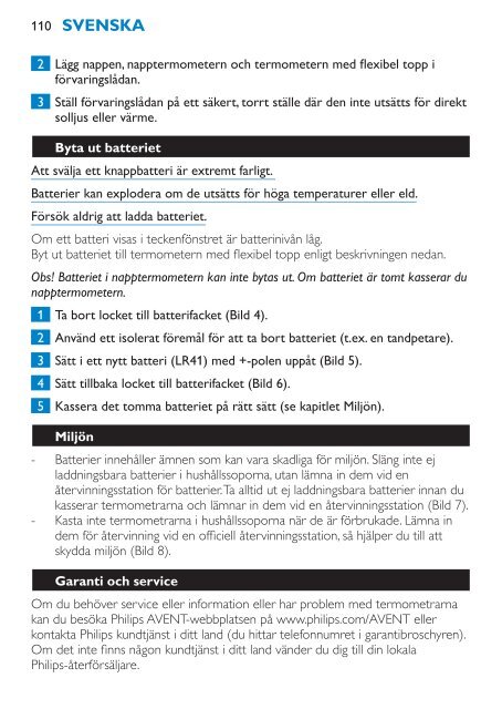 Philips Avent Digital baby thermometer set - User manual - DEU