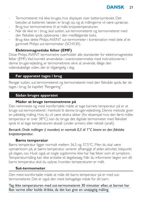 Philips Avent Digital baby thermometer set - User manual - DEU
