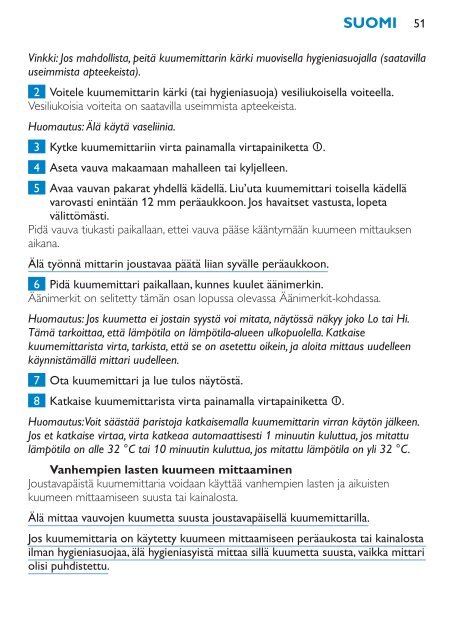 Philips Avent Digital baby thermometer set - User manual - DEU