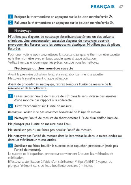 Philips Avent Digital baby thermometer set - User manual - DEU