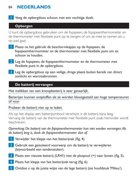 Philips Avent Digital baby thermometer set - User manual - DEU