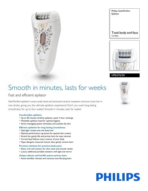 Philips SatinPerfect Epilator - Leaflet - AEN