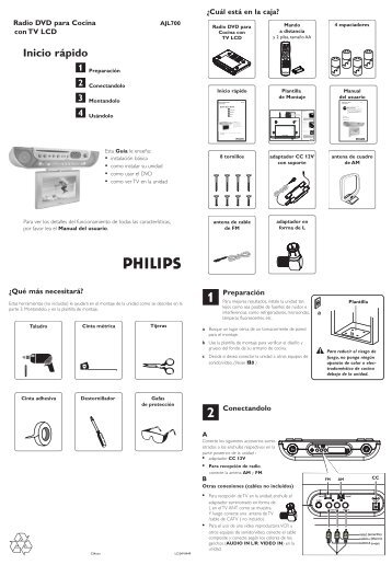 Philips Kitchen Clock Radio - Quick start guide - ESP