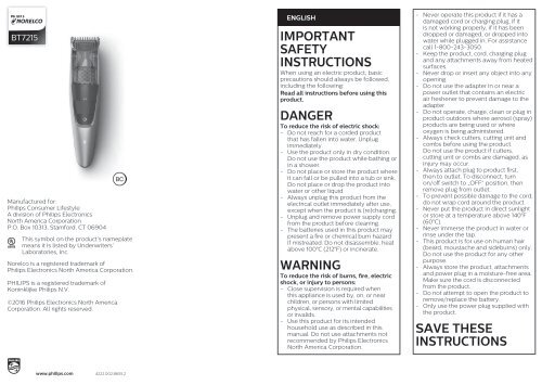 philips series 7000 instructions