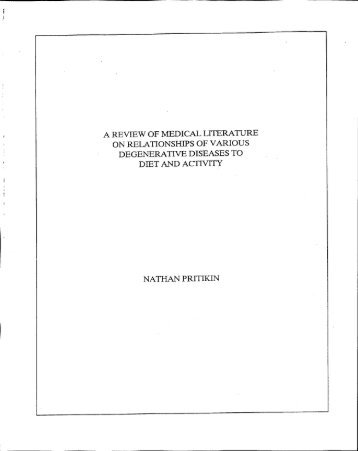 nathan-pritikin-review-of-medical-literature