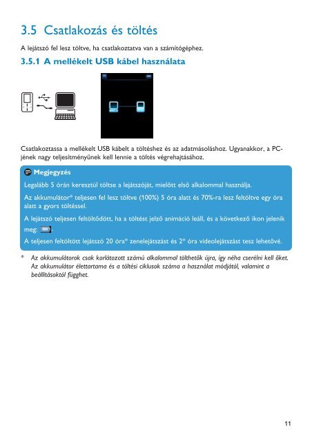 Philips Streamium Flash audio video player - User manual - HUN