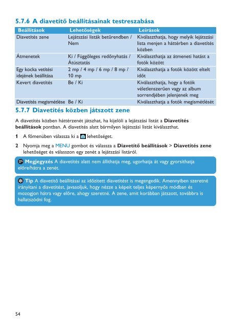 Philips Streamium Flash audio video player - User manual - HUN