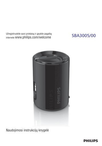 Philips SoundShooter Portable speaker - User manual - LIT