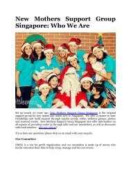 New Mothers Support Group Singapore Who We Are
